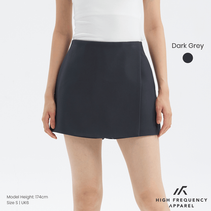 Clean Cut Waistband Flap Skorts with Pocket
