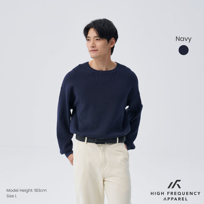 HFA Unisex Loose Fit Heavyweight Knitted Long Sleeve Pullover