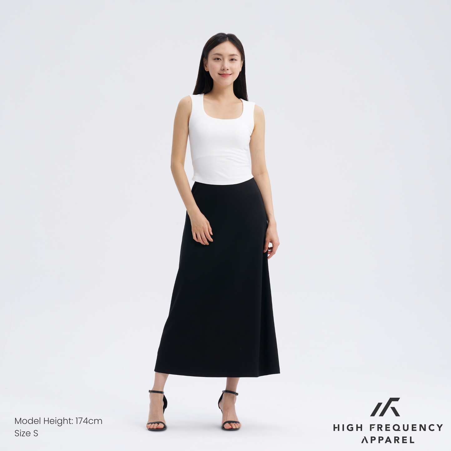 women's minimalist tencel flowy maxi skirt