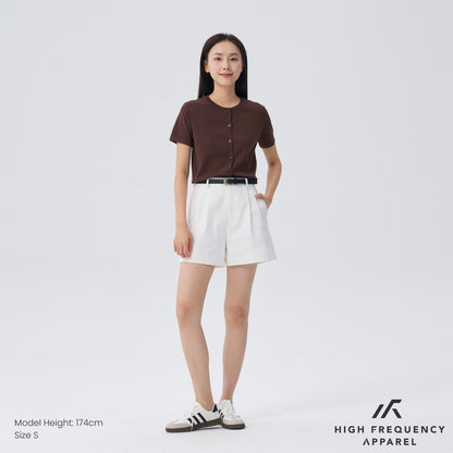 HFA Women’s Crew Neck Short Sleeve Cardigan