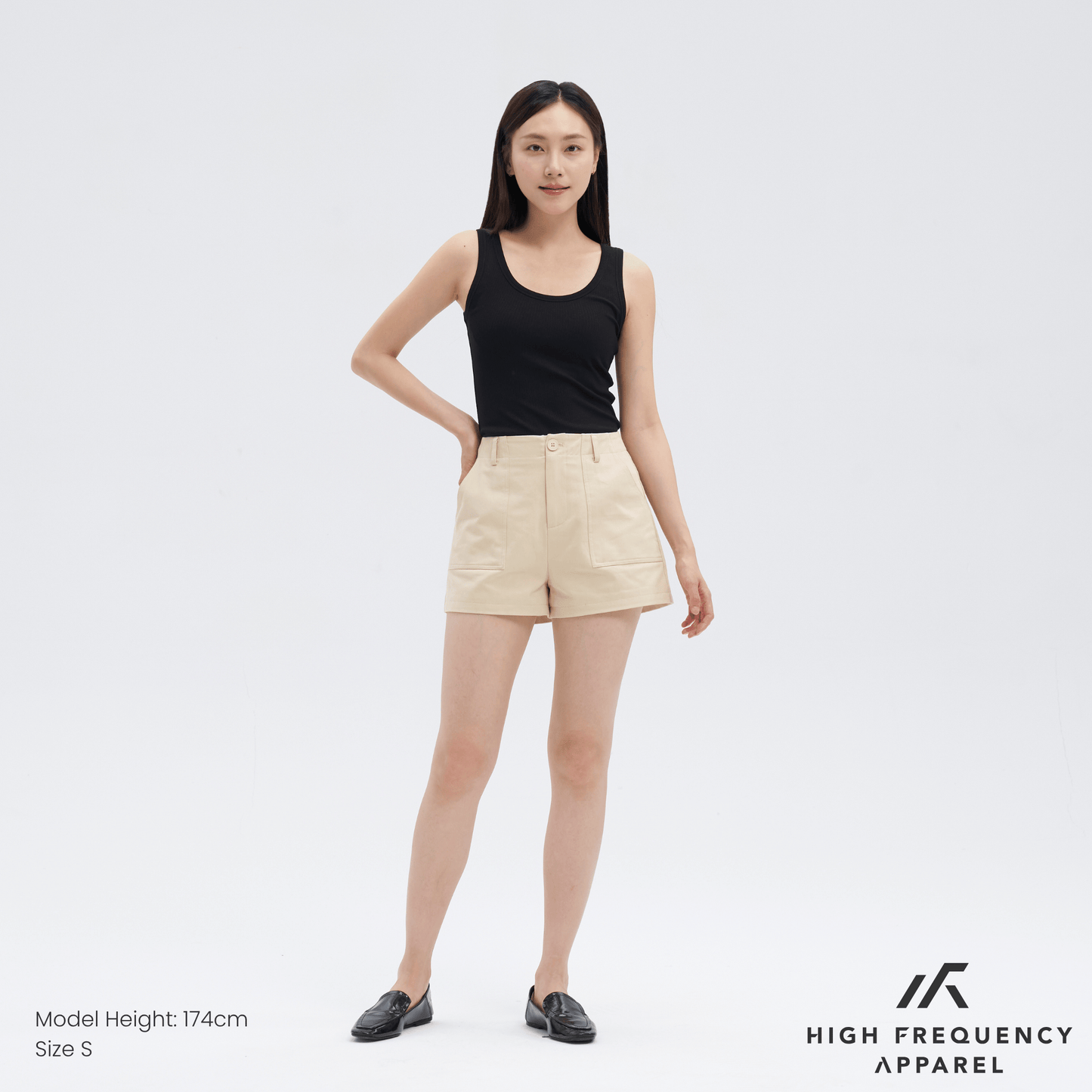 structured panel pocket shorts with waistband