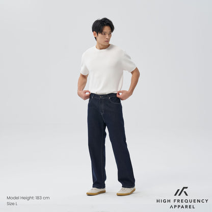 HFA Men’s Straight Cut Dark Denim With Contrast Stitch