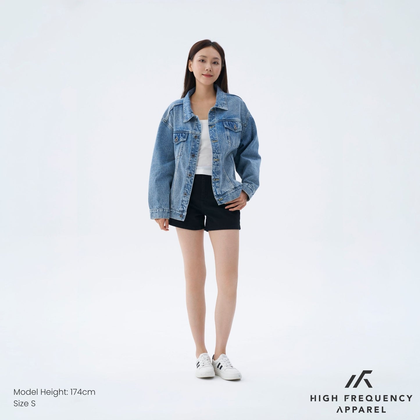 hfa unisex oversized denim jacket – timeless relaxed fit