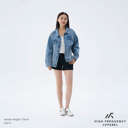 HFA Unisex Oversized Denim Jacket – Timeless Relaxed Fit