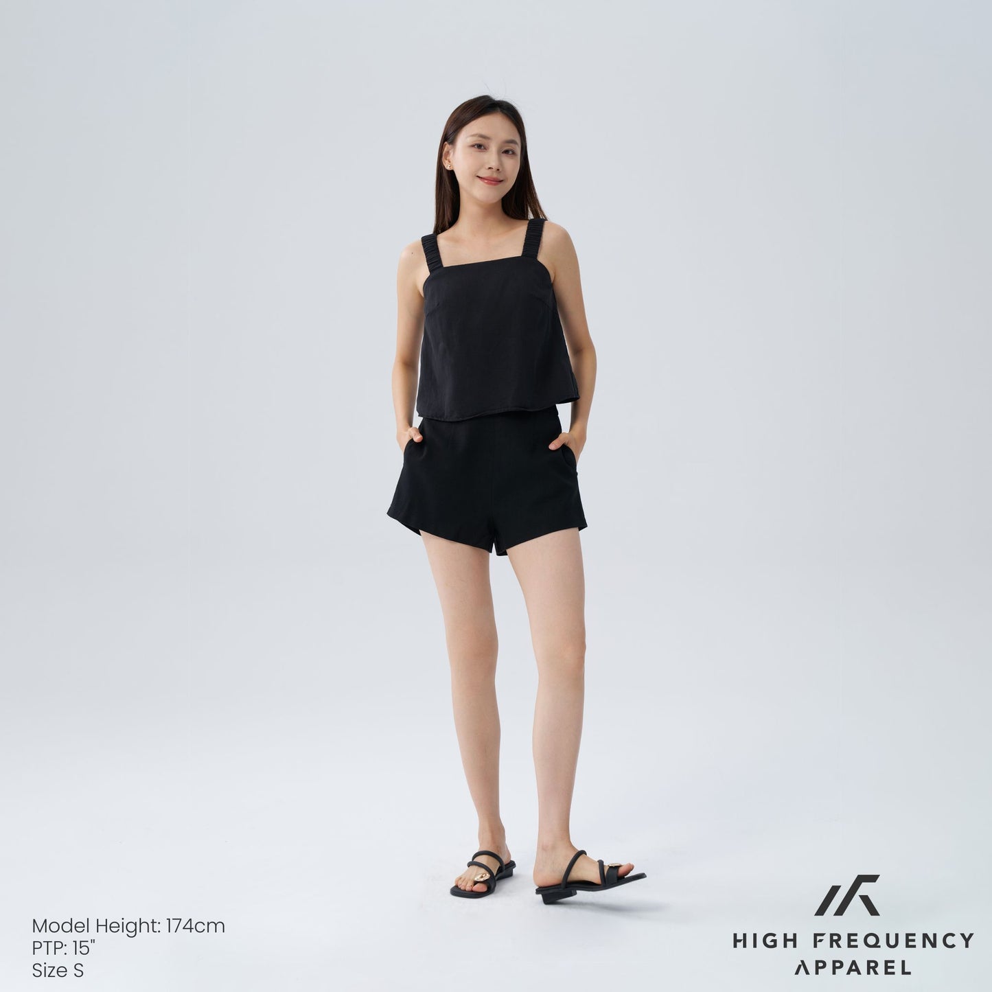 hfa women's padded sleeveless top with ruched straps