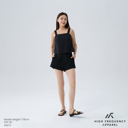 HFA Women's Padded Sleeveless Top with Ruched Straps