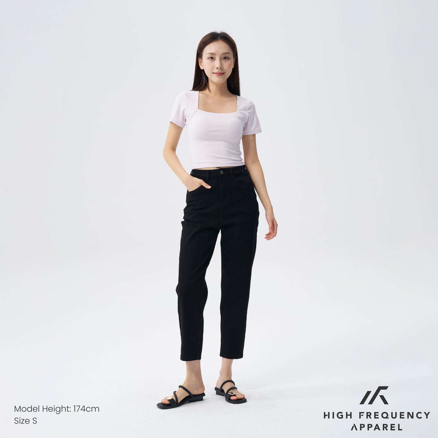 hfa women’s bw high waisted ankle-length mom denim jeans