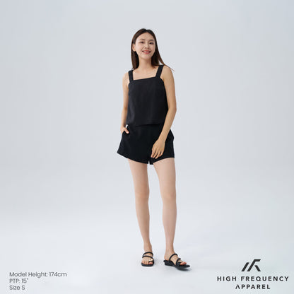 HFA Women's Padded Sleeveless Top with Ruched Straps