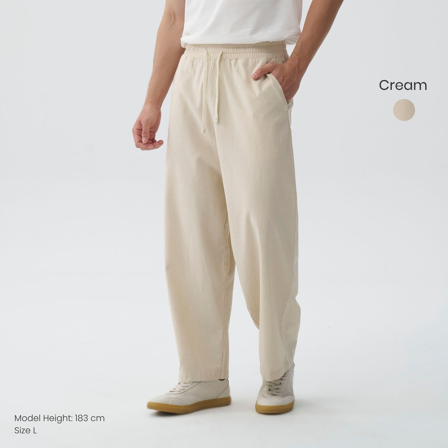 hfa men’s wide leg relaxed cotton pants