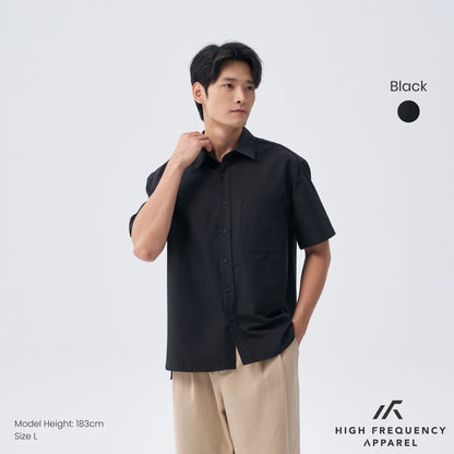 HFA Men’s Oversized Short Sleeve Shirt With Curved Hem