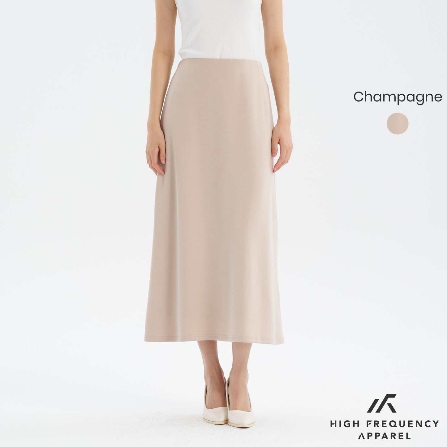 women's minimalist tencel flowy maxi skirt