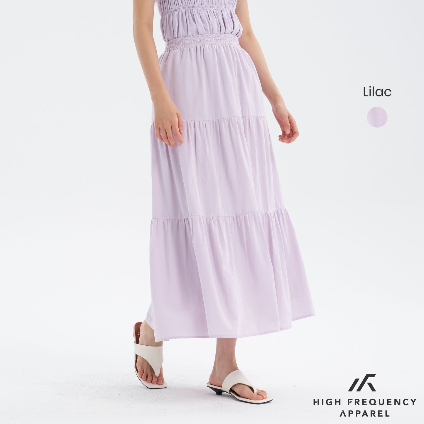 3-tier flowy maxi skirt