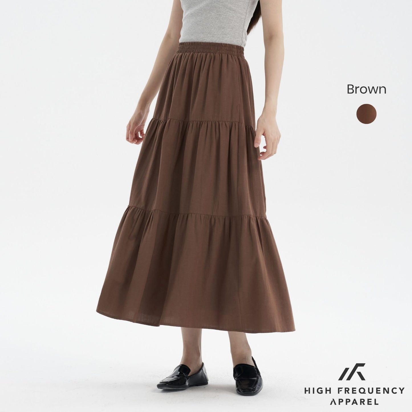 3-tier flowy maxi skirt