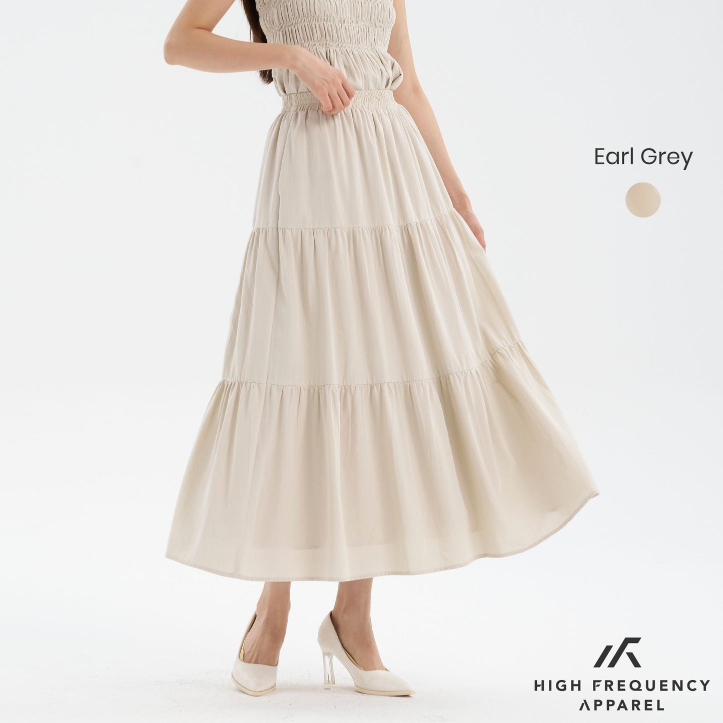 3-tier flowy maxi skirt