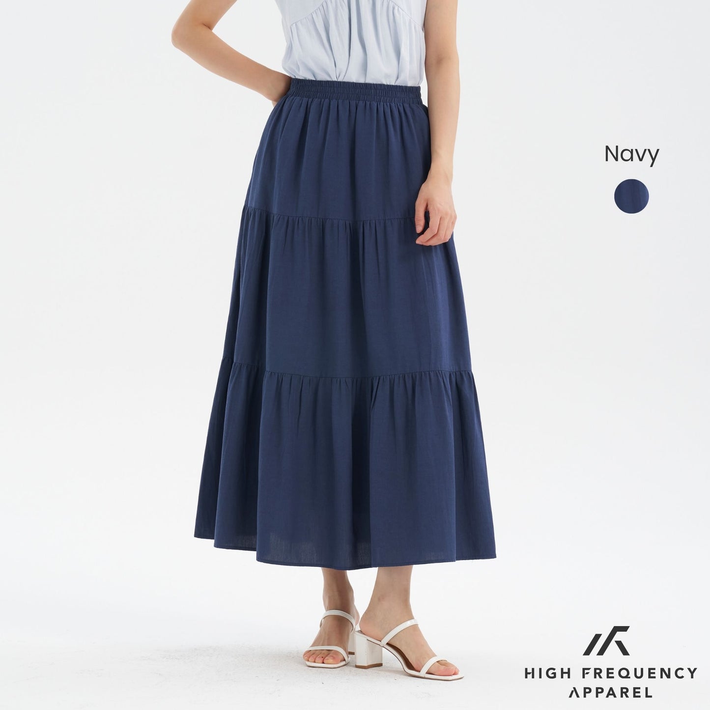 3-tier flowy maxi skirt