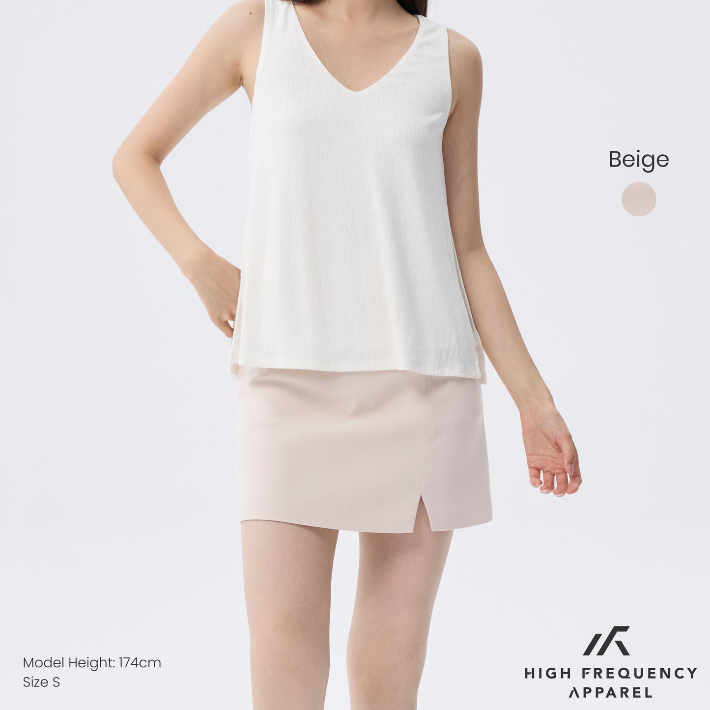 hfa women's seamless front slit skorts