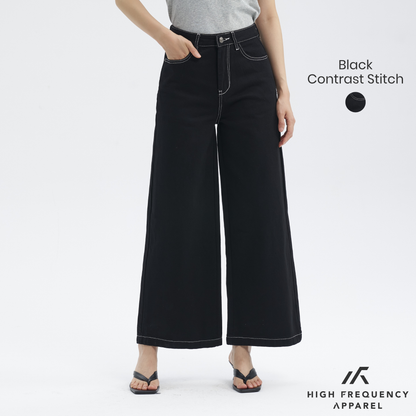 Ultra Wide Leg Dark Denim Jeans