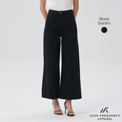 Ultra Wide Leg Dark Denim Jeans