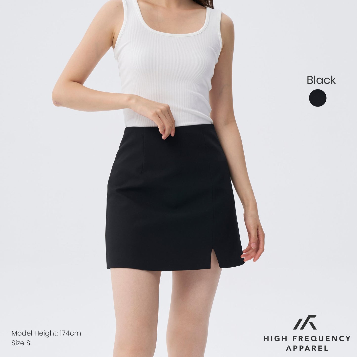 hfa women's seamless front slit skorts