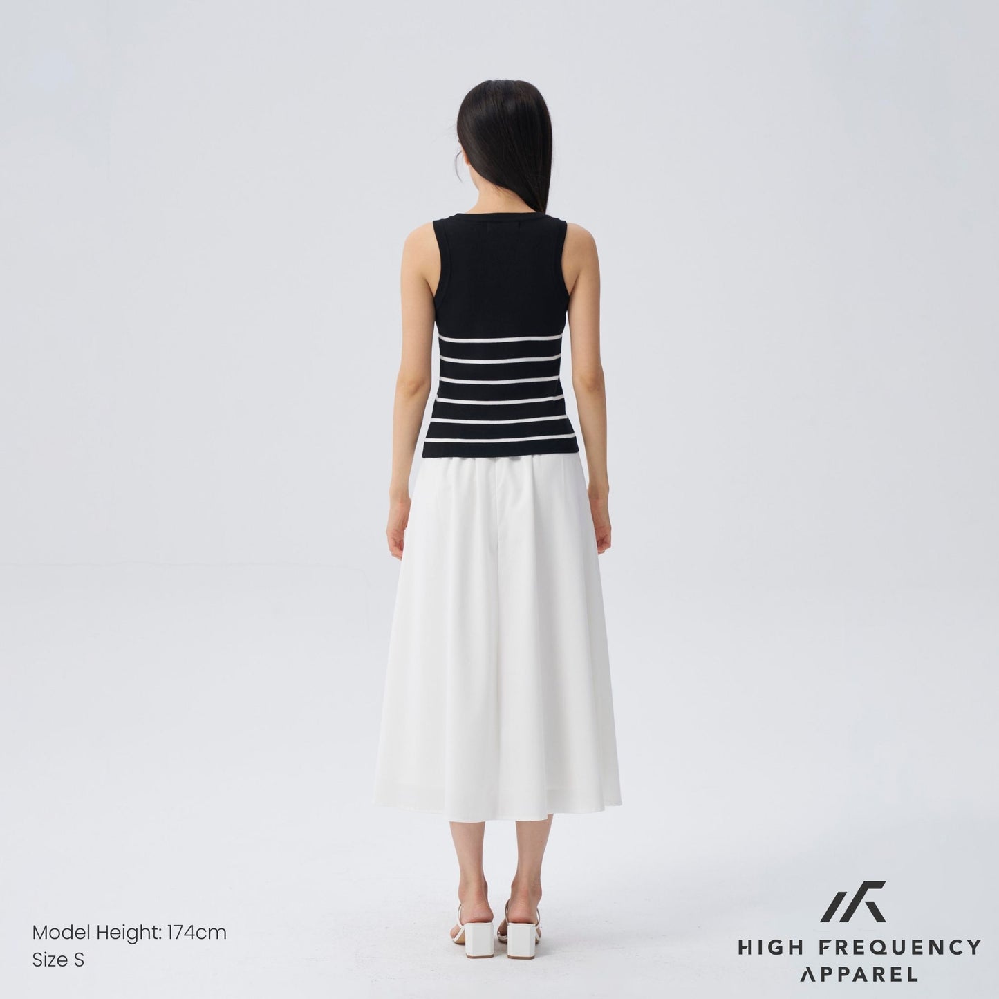 hfa women’s half striped knitted tank top