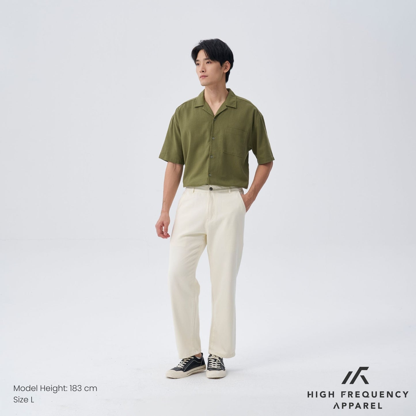 hfa men’s cotton tapered cropped chino pants