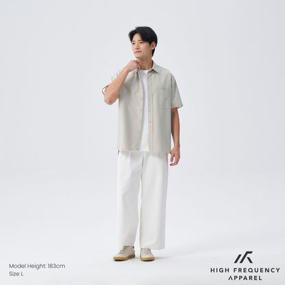 HFA Men’s Oversized Short Sleeve Shirt With Curved Hem