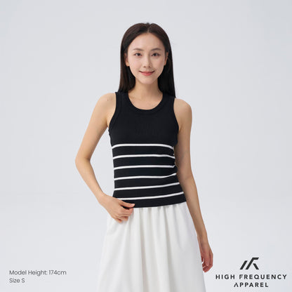 HFA Women’s Half Striped Knitted Tank Top