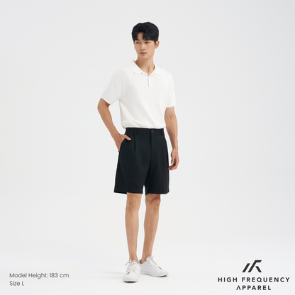 Single Pleated Linen Shorts