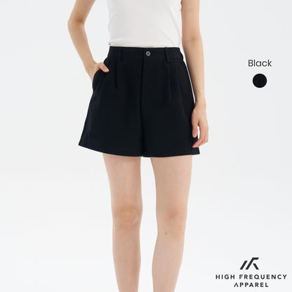Double Pleated Chino High-Waisted Shorts