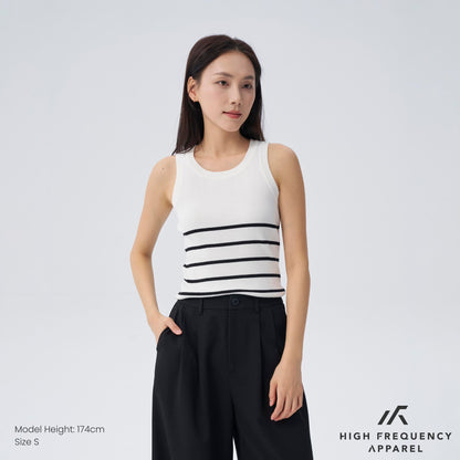 HFA Women’s Half Striped Knitted Tank Top