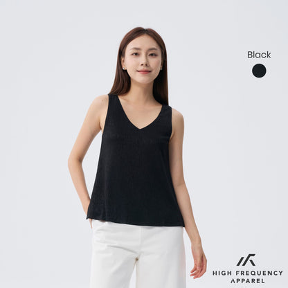HFA Women's Chiffon Sleeveless V-Neck Top