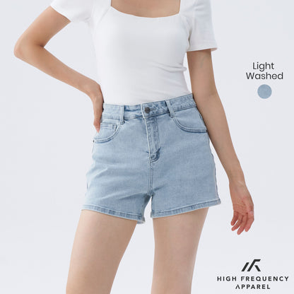 HFA Women's Mid-Waisted Stretch Denim Shorts
