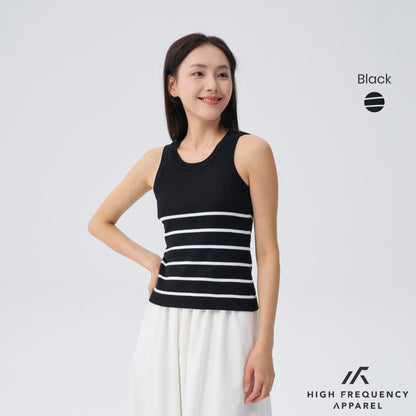 HFA Women’s Half Striped Knitted Tank Top