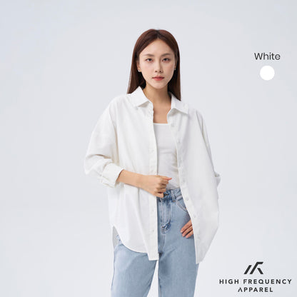 HFA Unisex Ultra Curved Hem Long Sleeve Relaxed Shirt