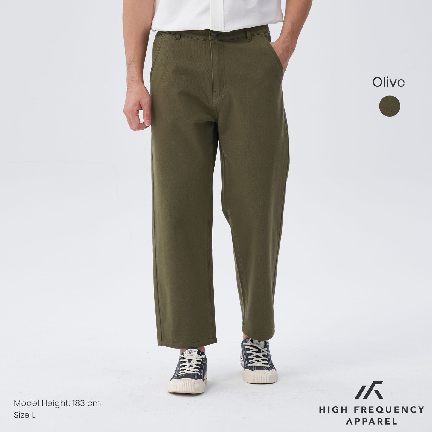 hfa men’s cotton tapered cropped chino pants