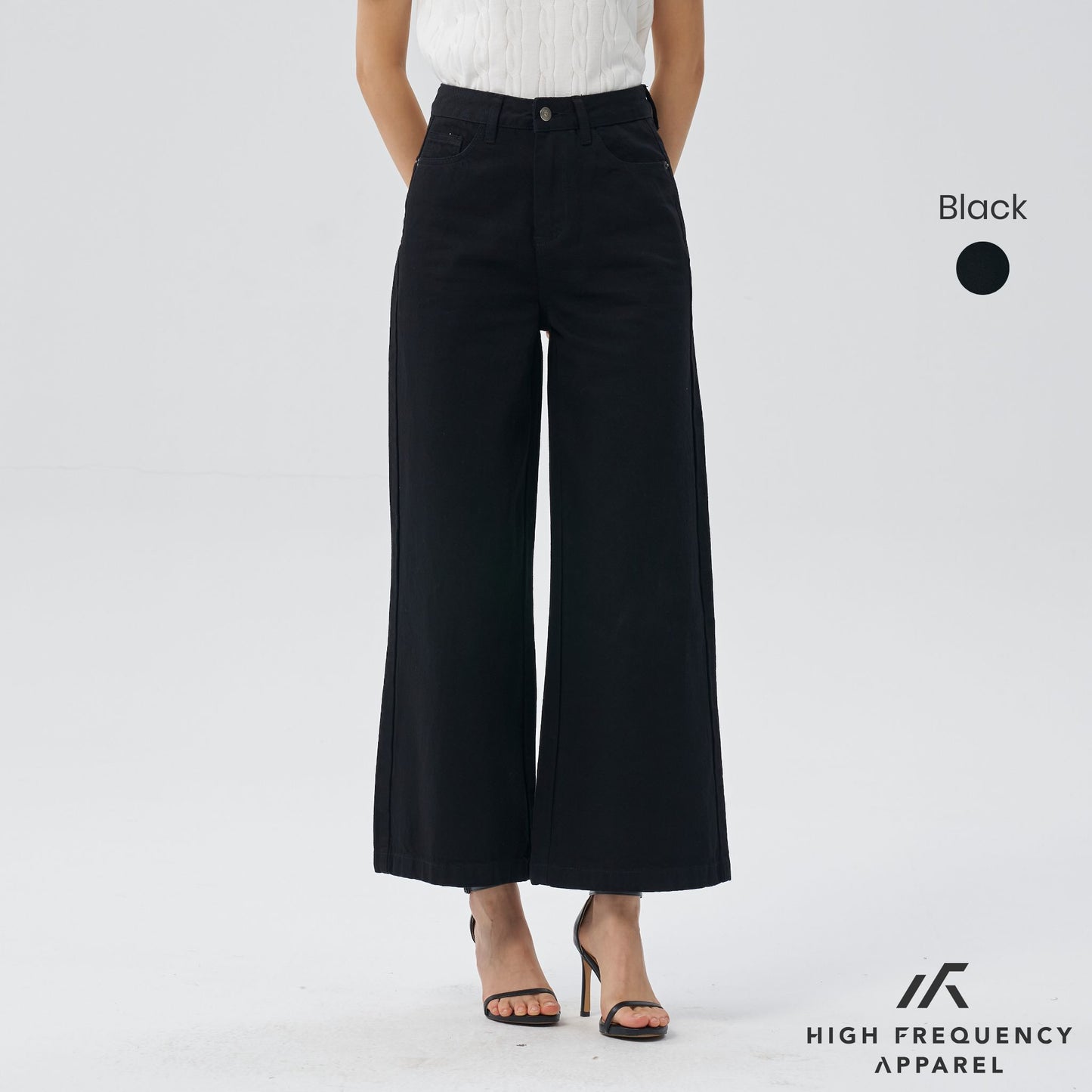 hfa women’s ultra wide leg dark denim jeans