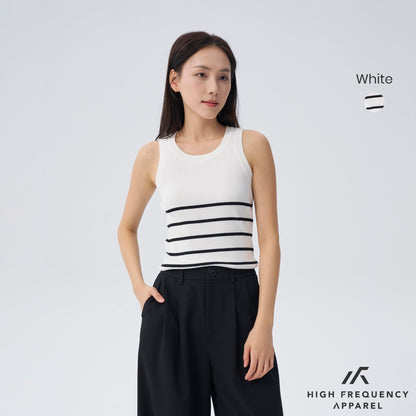 HFA Women’s Half Striped Knitted Tank Top