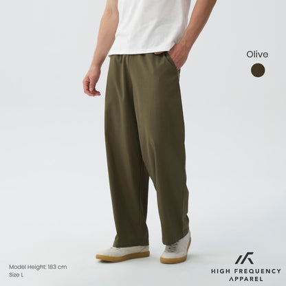 HFA Men’s Wide Leg Relaxed Cotton Pants