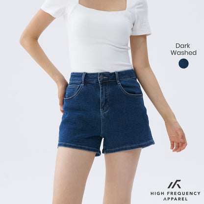 HFA Women's Mid-Waisted Stretch Denim Shorts