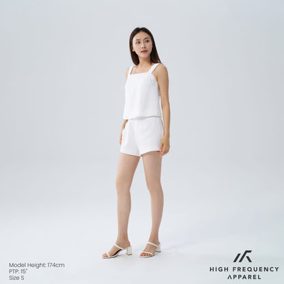 HFA Women's Padded Sleeveless Top with Ruched Straps