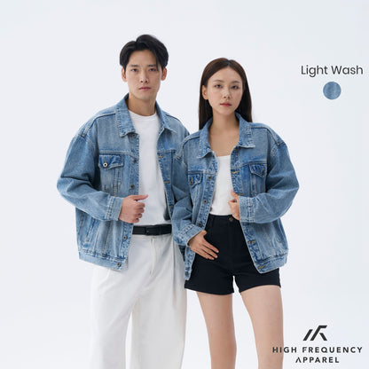 HFA Unisex Oversized Denim Jacket – Timeless Relaxed Fit