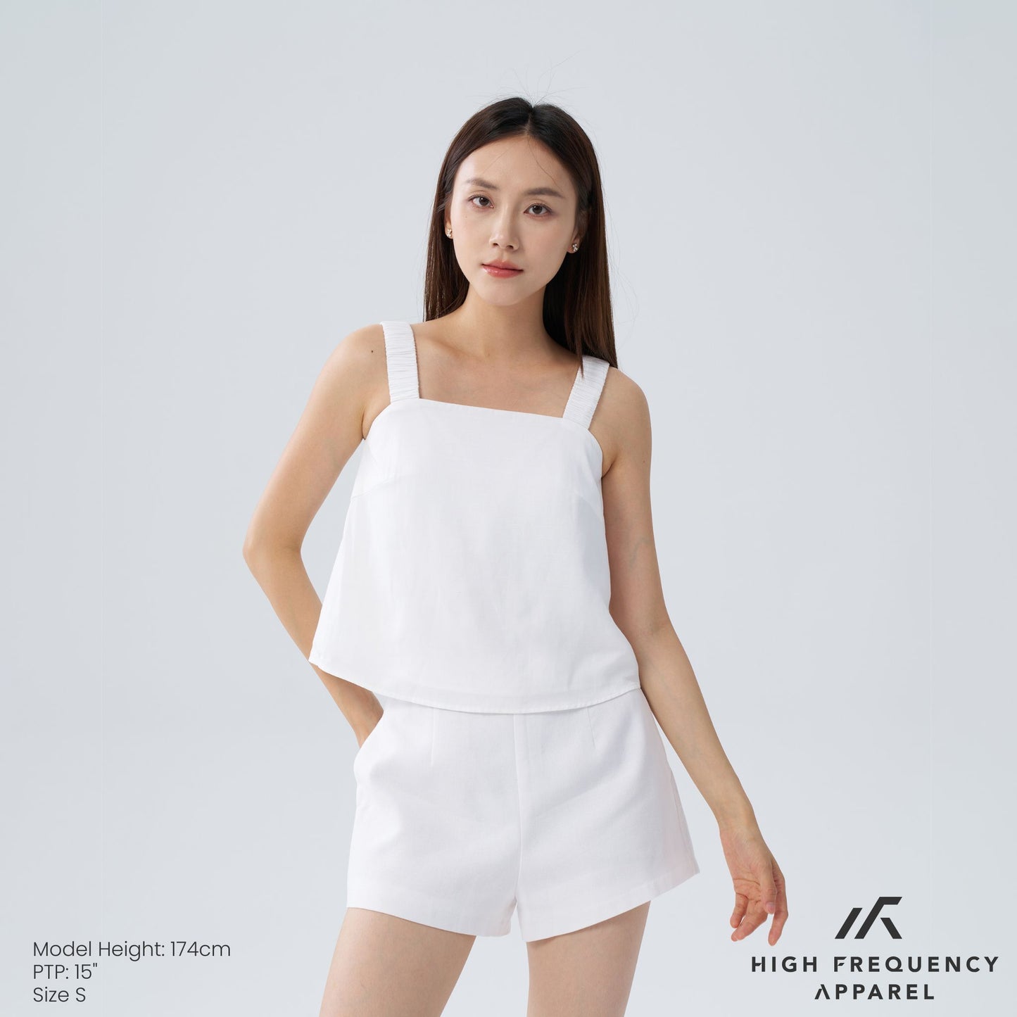 hfa women's padded sleeveless top with ruched straps