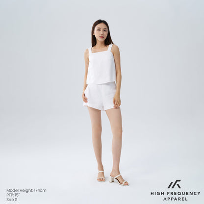 HFA Women's Padded Sleeveless Top with Ruched Straps