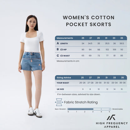 HFA Women's Mid-Waisted Stretch Denim Shorts