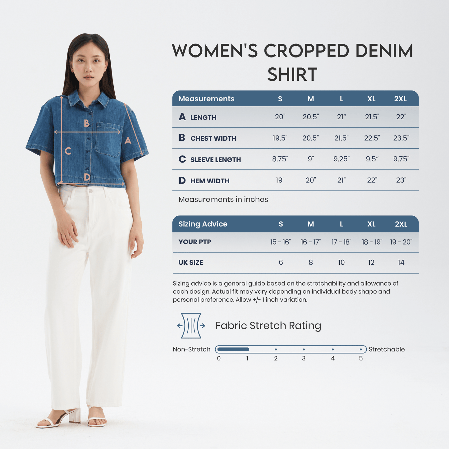 women's cropped denim shirt