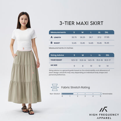 HFA Women’s 3-Tier Flow Maxi Skirt
