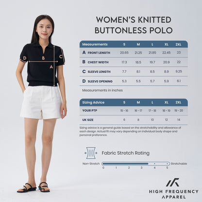 HFA Women’s Knitted Buttonless Polo