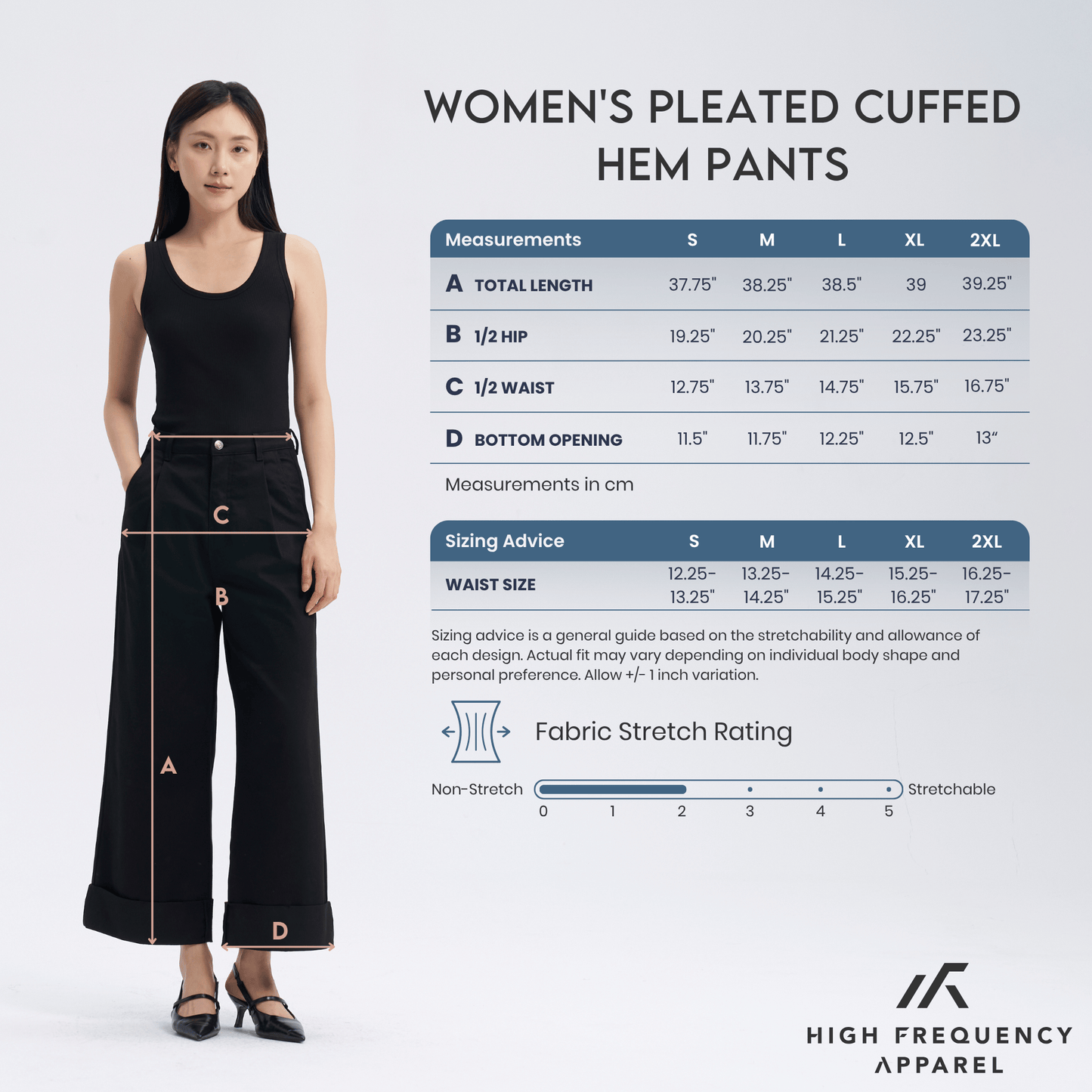 pleated cuffed hem pants