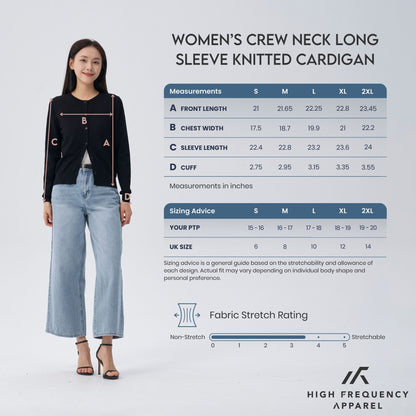 HFA Women’s Crew Neck Long Sleeve Cardigan