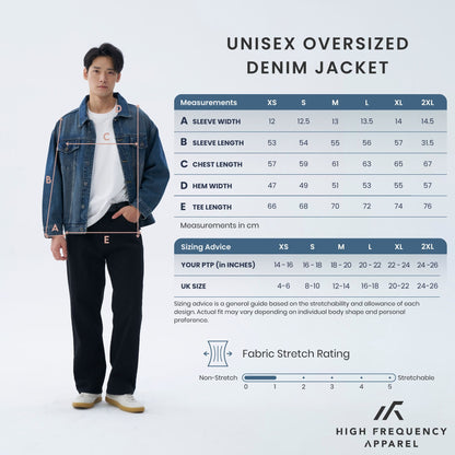 HFA Unisex Oversized Denim Jacket – Timeless Relaxed Fit